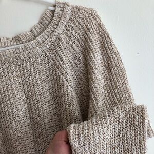 Free people oatmeal knit sweater